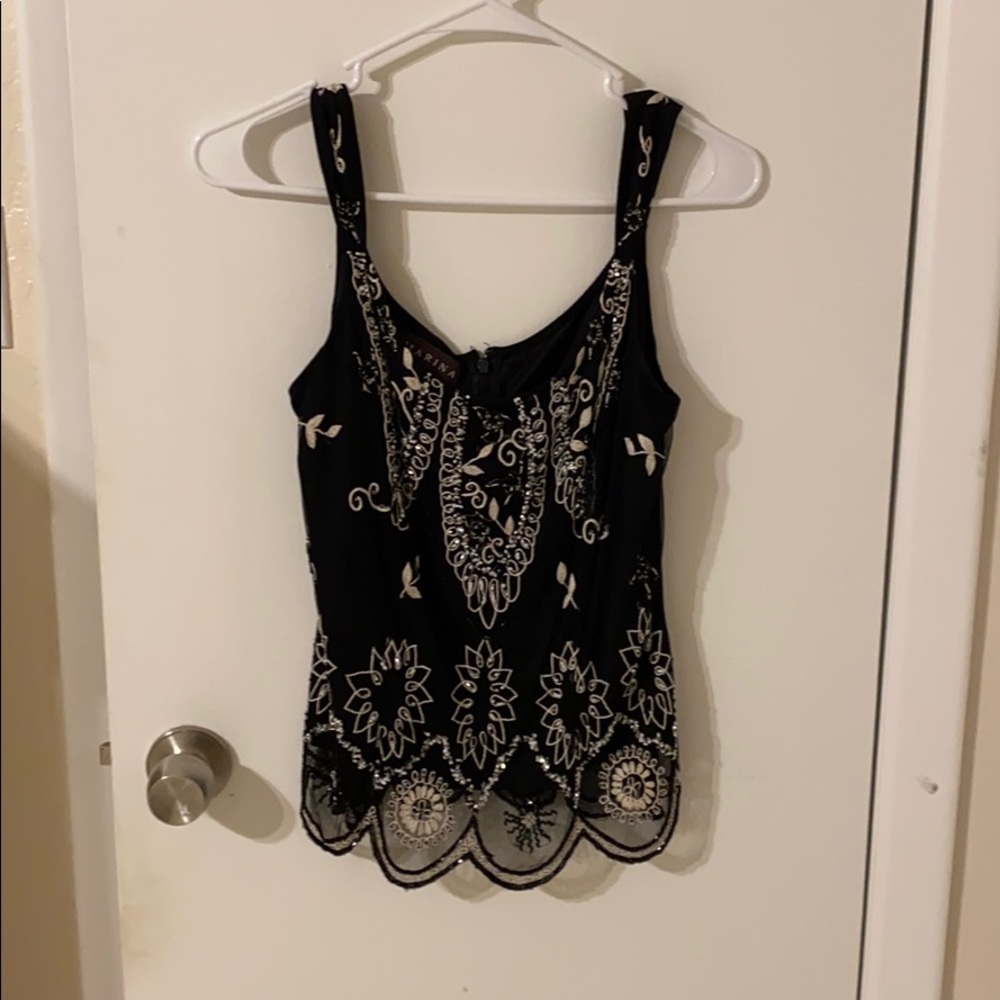 Beaded dress tank top